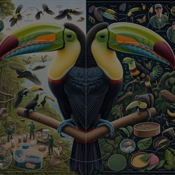 Quels sont les enjeux de l'élevage en captivité d'un couple de toucans à carène ?